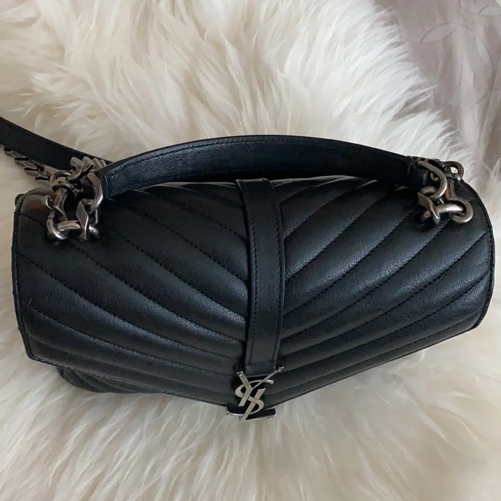 SAINT LAURENT COLLEGE MEDIUM IN QUILTED LEATHER